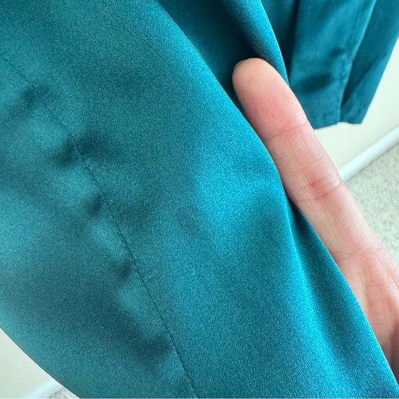 Vintage Gold Label Victoria's Secret Silk Robe Size S Green - Picture 8 of 11